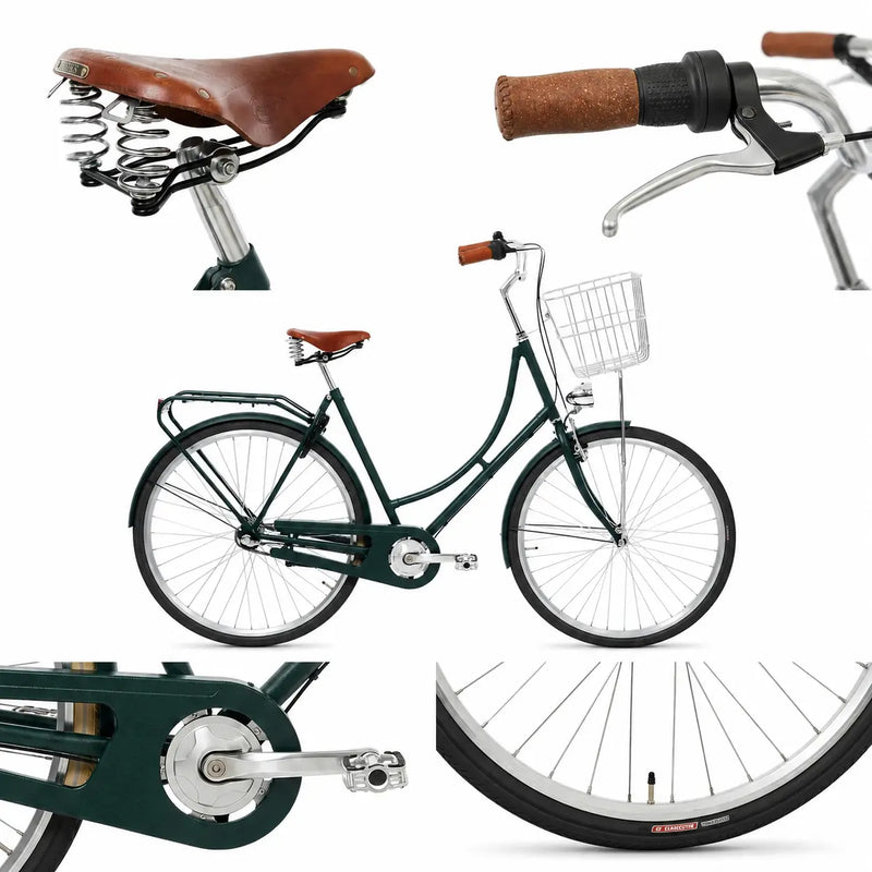 Sali's Bike — Nexter Queen Brooks i sort, AI-genereret produktbillede